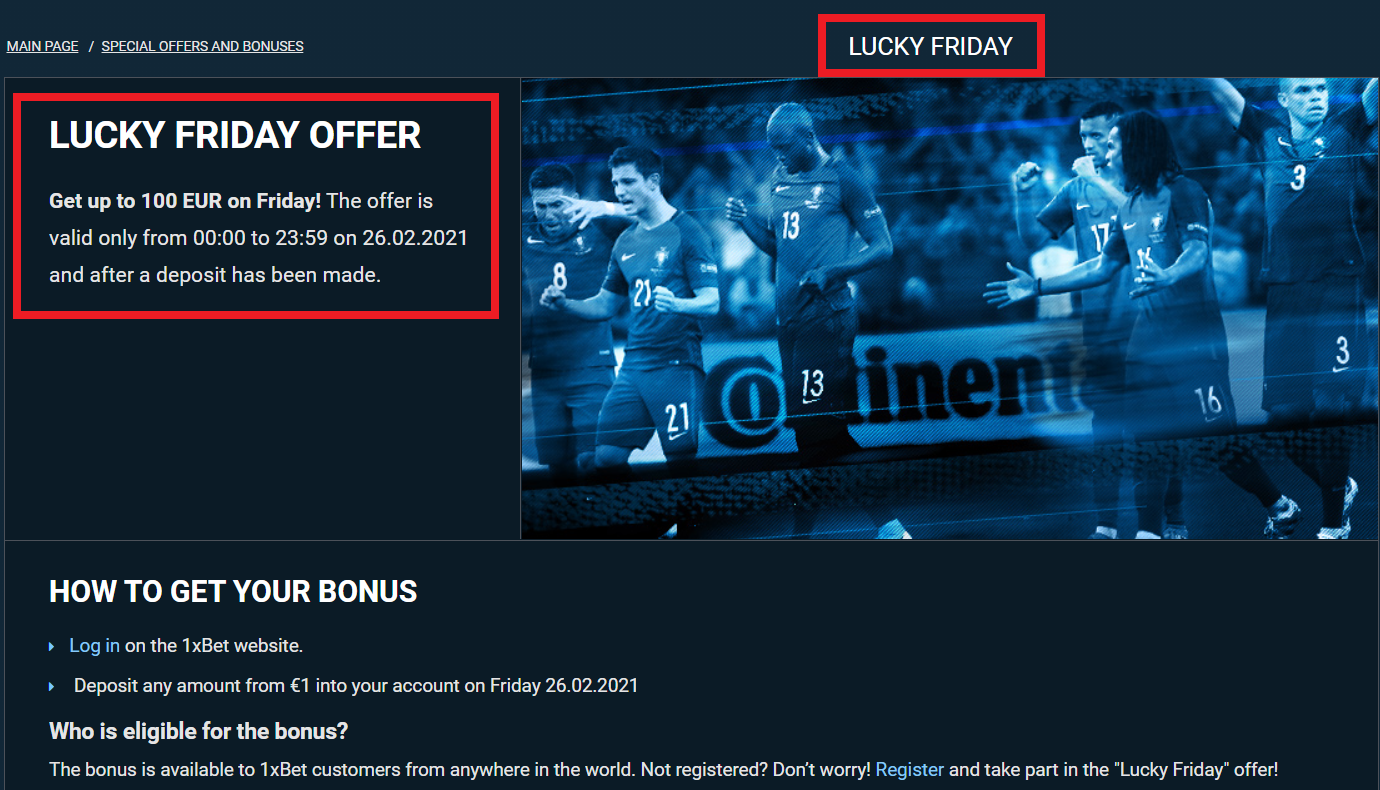1xbet Bonus terms and conditions